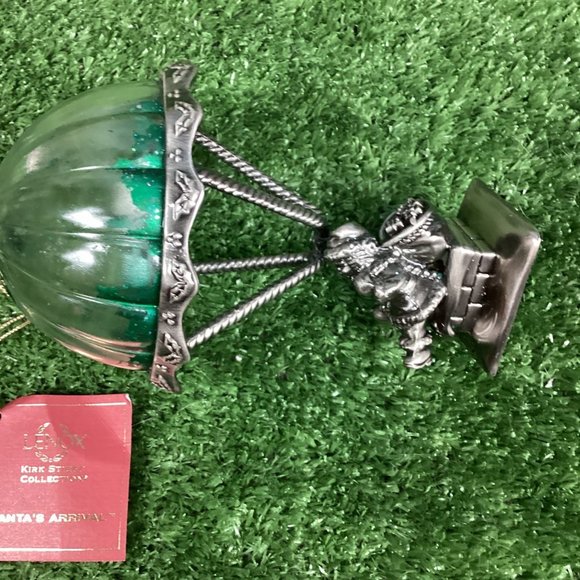 LENOX Kirk Stieff Santa's Arrival Pewter Christmas Ornament - Picture 8 of 11